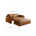 Load image into Gallery viewer, Modern Channel Wireless Control Tufted Scratch Resistance Synthetic Leather Sleeper Sofa Bed
