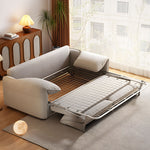 Load image into Gallery viewer, 76" Beige Sleeper Sofa with 3.9" Thick Spring Mattress Modern Space-saving Design
