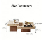 Load image into Gallery viewer, Modern Faux Marble Coffee Table Geometric Layered Center Table Contemporary Living Room Tea Table
