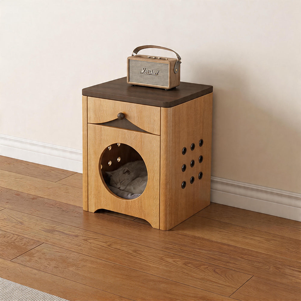 Modern Wooden Pet Friendly Storage Cabinet Coffee Table and TV Stand Set with Multi Functional Design