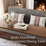 Load image into Gallery viewer, Close visual focus on the sofa bed seat cushion and fold lines
