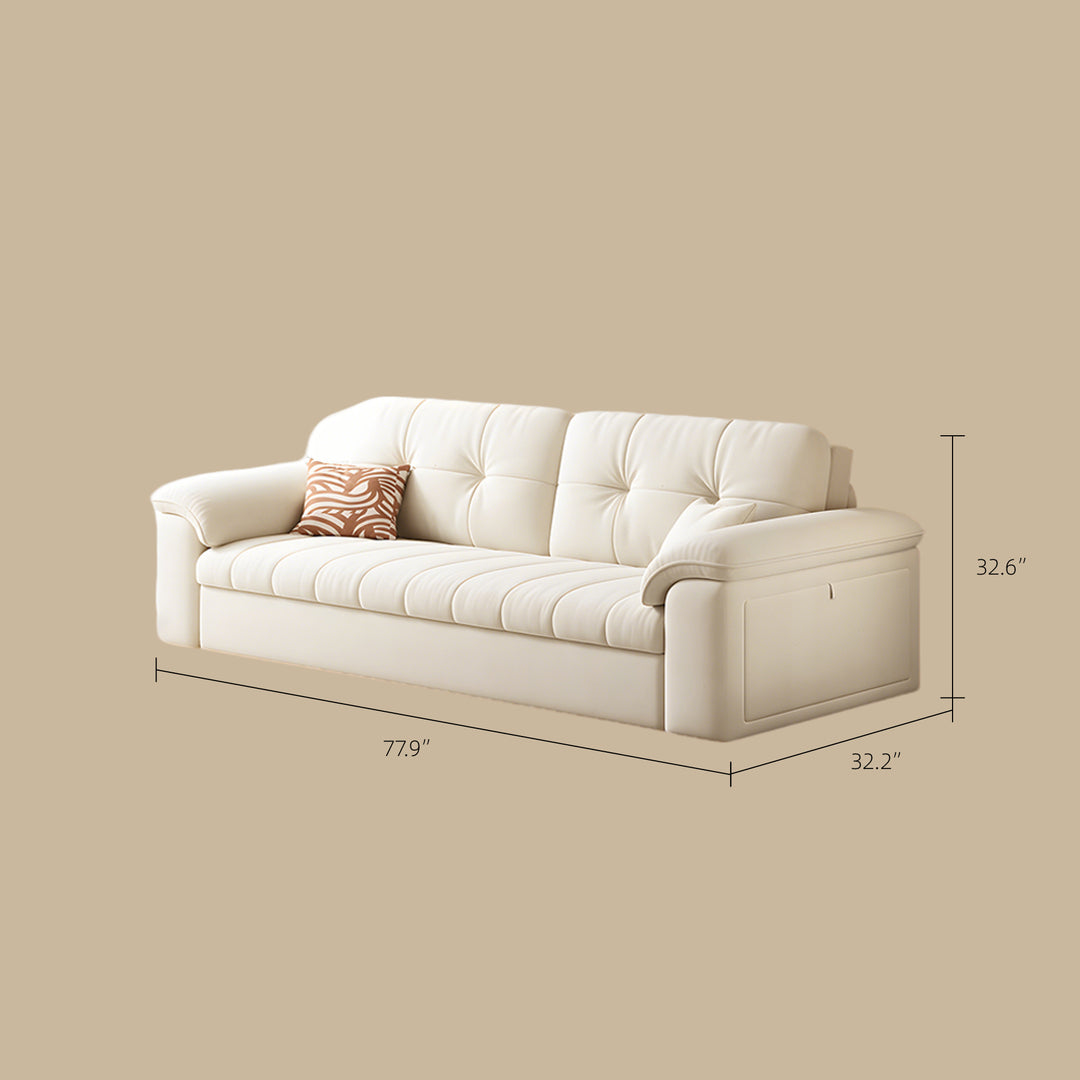 77.9'' Modern Velvet Storage Sofa Bed Pull Out Sleeper Couch with Hidden Storage Drawers Upholstered Convertible Sofa