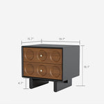 Load image into Gallery viewer, Mid Century Modern Walnut Nightstand with Geometric Drawer Design
