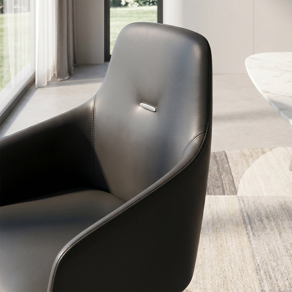 Stain Resistant Faux Leather Dual Color Modern Accent Dining Chair 1 Piece