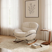 Cloud-Like Rocking Accent Chair with Soft Cushioning and Wooden Runners
