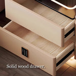 Load image into Gallery viewer, Smart Leather Nightstand with LED Ambience Light Wireless Charging Bluetooth Speaker and Digital Password Lock
