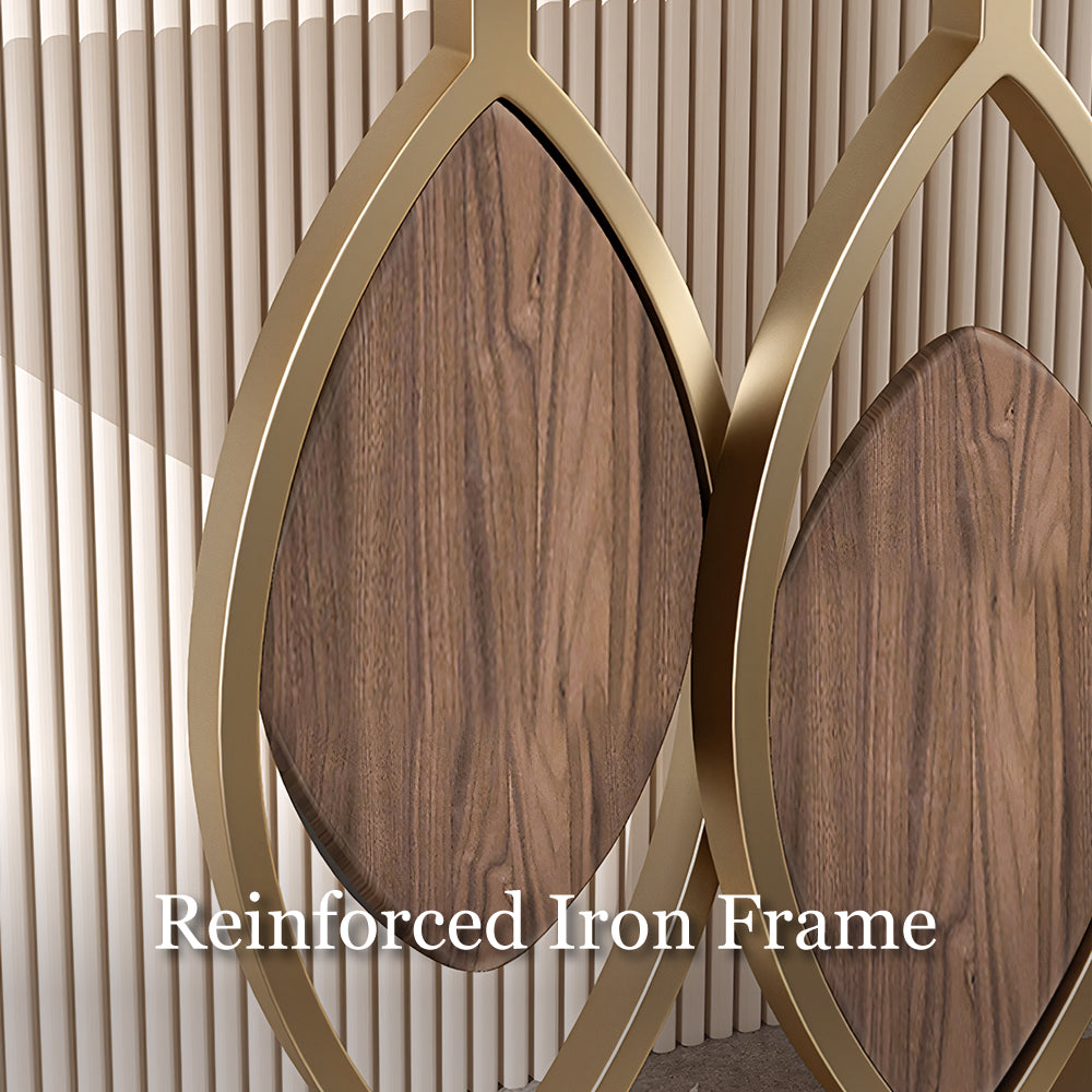 Modern Sintered Stone Entryway Console Table with Gold Metal Artistic Base