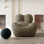 Load image into Gallery viewer, Modern Sculptural Striped Accent Chair Artistic Lounge Chair
