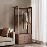 Load image into Gallery viewer, Coat Rack with Storage Drawers Modern Design Functional Stylish with Easy Mobility
