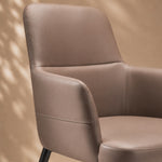 Load image into Gallery viewer, Ergonomic Padded Coffee Brown Microfiber Arm Dining Room Accent Chair 1 Piece
