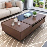 Load image into Gallery viewer, 51"/54.6" Lift Top Coffee Table with Storage Walnut Finish Adjustable Height
