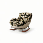 Load image into Gallery viewer, Cozy Faux Fur Rocking Chair with Wooden Base
