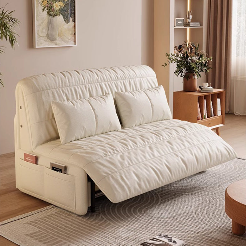62.99'' Modern Electric Sofa Bed with Remote Control Cat Scratch Resistant Fabric Convertible Sleeper Couch Loveseat