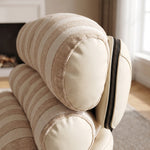 Load image into Gallery viewer, Modern Striped Rocking Lounge Chair with Plush Cushion and Solid Wood Rockers
