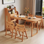 Load image into Gallery viewer, 69" Rattan Cabinet Murphy Dining Table Set with USB Charging

