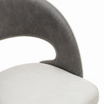 Load image into Gallery viewer, Modern Cream Dining Chair with Curved Open Back and Metal Legs 1 Piece
