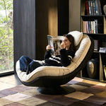 Load image into Gallery viewer, Modern Oversized Swivel Lounge Chair with Plush Cushion Deep Seat Accent Chair
