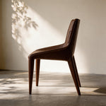 Load image into Gallery viewer, Modern Brown Leather-Look Dining Chair with Integrated Legs 1 Piece
