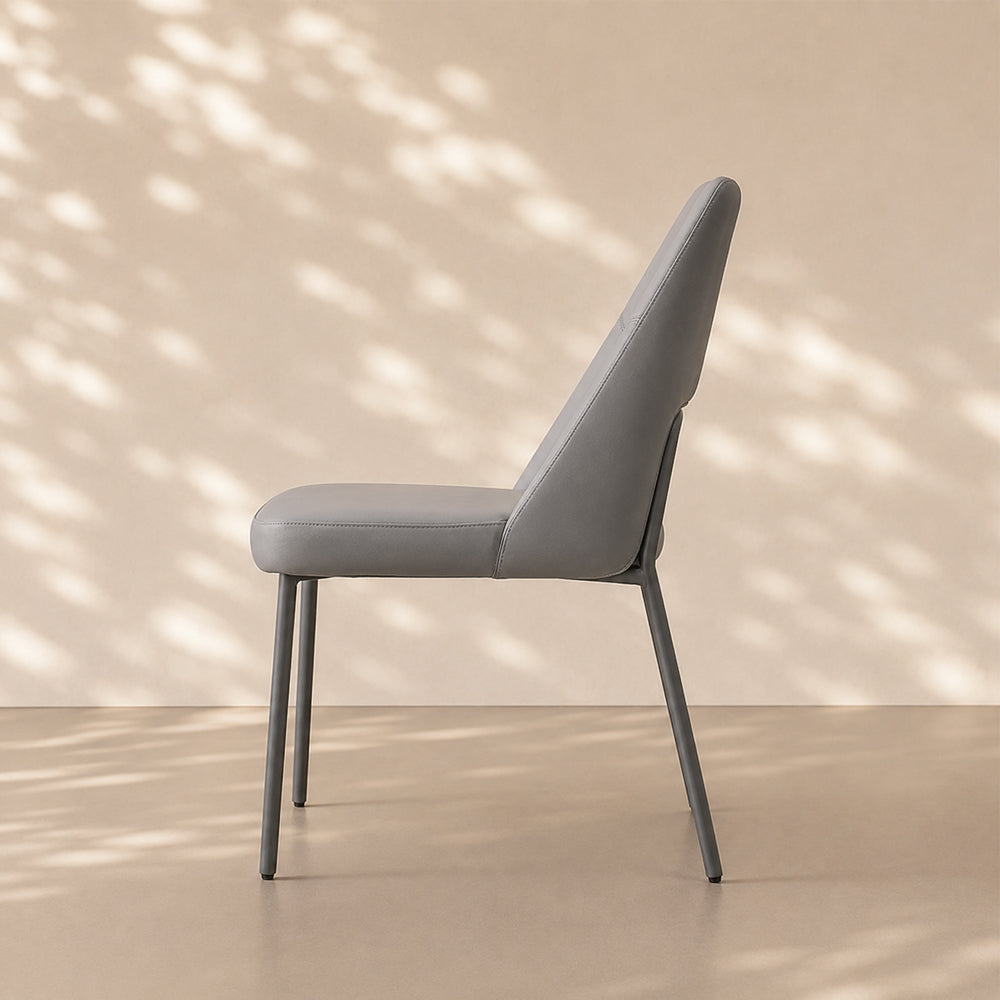 Ergonomic Hollow Back Microfiber Minimalist Kitchen Dining Side Chair 1 Piece