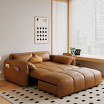 Load image into Gallery viewer, Modern Channel Wireless Control Tufted Scratch Resistance Synthetic Leather Sleeper Sofa Bed
