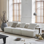 Load image into Gallery viewer, Modern Modular Sectional Sofa Removable Washable Cover Cream Upholstery Minimalist Low Profile Design
