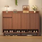Load image into Gallery viewer, 47.2''/55.1'' Modern Walnut Entryway Shoe Cabinet with Drawer Stylish Storage Organizer
