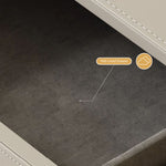 Load image into Gallery viewer, Modern Nightstand with Saddle Leather Finish Silent Drawer Rails
