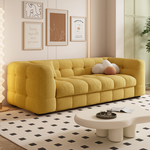 Load image into Gallery viewer, 83.8" Elegant Convertible Sofa Bed Chic Design with 3.9" Thick Mattress Space-saving Sleeper Sofa
