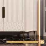 Load image into Gallery viewer, 54.6" Elegant Cream White Sideboard Buffet Cabinet with Adjustable Shelves
