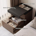 Load image into Gallery viewer, Modern Wooden Nightstand with 3 Drawers Minimalist Bedside Table Large Storage Design
