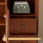 Load image into Gallery viewer, Walnut Sideboard with Rattan Arched Doors Ideal Storage Solution for Dining Room and Kitchen
