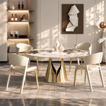 Load image into Gallery viewer, Modern Upholstered Dining Chair Set of 2 with Gold Metal Legs and Channel-Tufted Backrest
