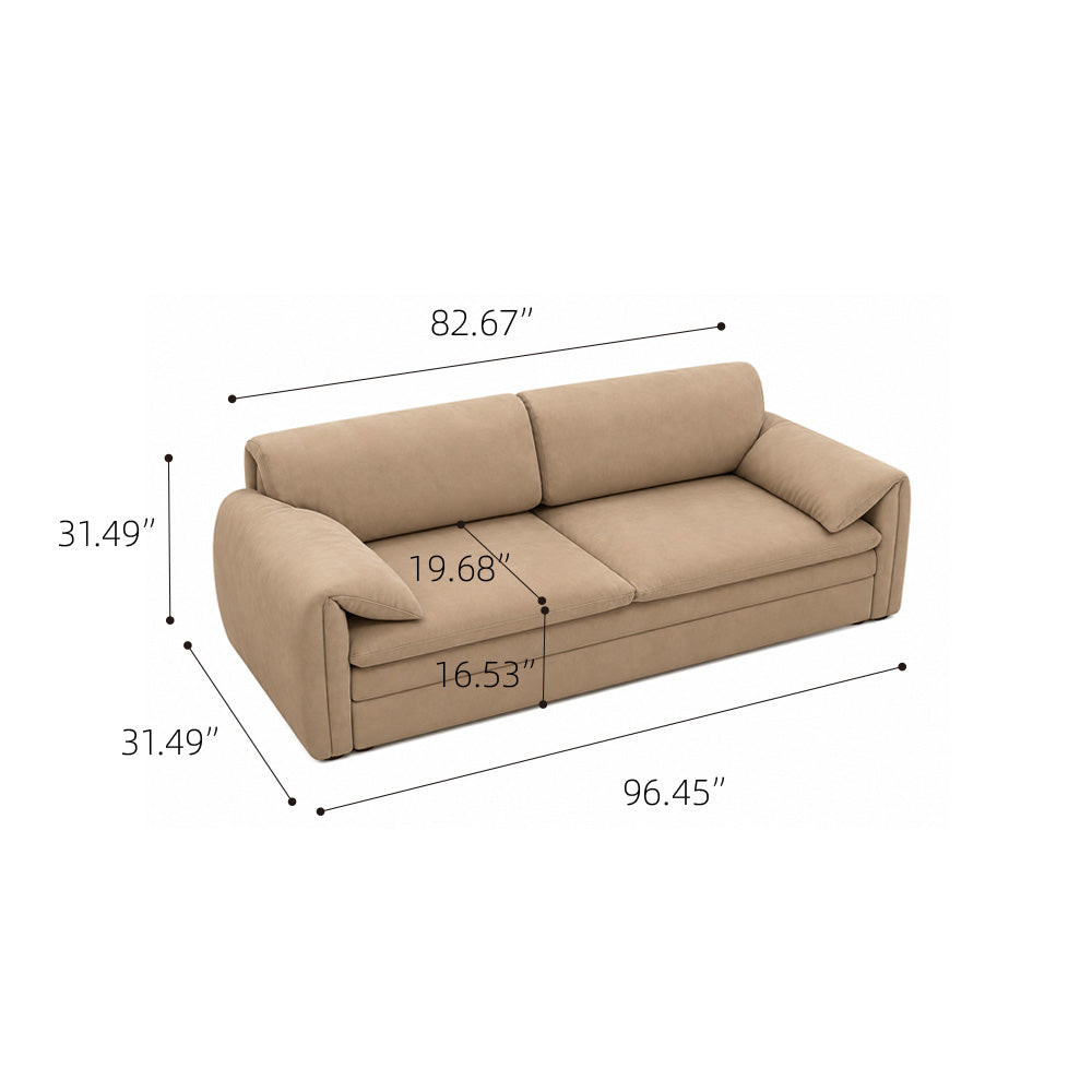 Modern Upholstered Convertible Sofa Bed for Living Room and Guest Use