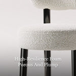 Load image into Gallery viewer, Modern Bouclé Dining Chair with Sculptural Open Backrest 1 Piece
