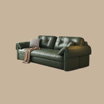 Load image into Gallery viewer, Contemporary Faux Leather Sofa Bed Sleeper Sofa with Hidden Storage &amp; Metal Frame

