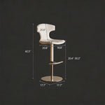 Load image into Gallery viewer, Modern Adjustable Swivel Bar Stool with Curved Backrest 1 Piece
