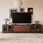 Load image into Gallery viewer, Modular Wooden TV Stand Set Optional Combination Media Console with Storage Cabinets
