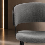 Load image into Gallery viewer, Layered Microfiber Texture Ergonomic Grey Residential Dining Room Chair 1 Piece
