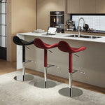 Load image into Gallery viewer, 1-Piece Modern Adjustable Swivel Bar Stool with Faux Leather Seat Chrome Base
