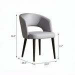 Load image into Gallery viewer, Modern Hollow Back Grey Faux Leather Padded Seat Contemporary Dining Chair 1 Piece
