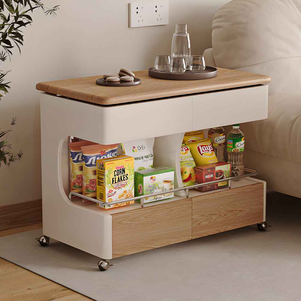 Modern Multi-Functional Coffee Table with Foldable Lift-Top Rotatable & Extendable Design