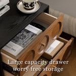 Load image into Gallery viewer, Mid Century Modern Walnut Nightstand with Geometric Drawer Design
