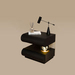 Load image into Gallery viewer, Modern Nightstand with Scratch-Resistant Leather &amp; Smart Sensor Lighting
