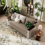 Load image into Gallery viewer, 83'' 3-Seater Pull-Out Sleeper Sofa with Storage &amp; USB Port
