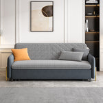 Load image into Gallery viewer, Gray checkered sofa with cushions in a modern living room setting
