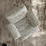 Load image into Gallery viewer, Modern Swivel Lounge Chair with Speckled Jacquard Upholstery Curved Wood Frame and Stainless Steel Base
