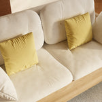 Load image into Gallery viewer, Close-up of texture of sponge fabric upholstery on sofa bed
