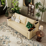 Load image into Gallery viewer, 83'' 3-Seater Pull-Out Sleeper Sofa with Storage &amp; USB Port
