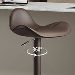 Load image into Gallery viewer, 1-Piece Modern Adjustable Swivel Bar Stool with Faux Leather Seat Chrome Base
