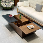 Load image into Gallery viewer, 51"/54.6" Lift Top Coffee Table with Storage Walnut Finish Adjustable Height
